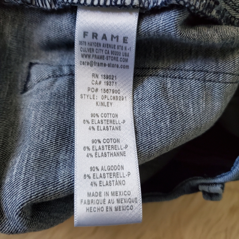 Frame Le Crop Mini Boot Jeans In Kinley Wash Size 29 SHORT - Picture 7 of 12